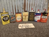 7 Vintage Gun Oil Cans