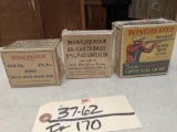 Vintage Winchester Ammunition Boxes Lot