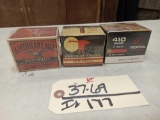 Vintage 410 Ammunition Lot 3 Full Boxes