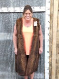 Vintage Full Length Fur Sleeveless Coat