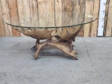 Reproduction Moose Antler Coffee Table