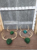4 Sets Of Whitetail Antlers On Plaques