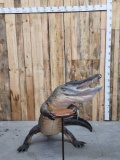 Alligator End Table/ Drink Holder Full Body Taxidermy Mount