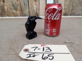 Hand Carved Raven Figurine In Black Onyx