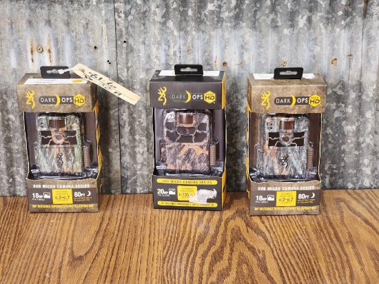 3 Dark Ops Trail Cameras