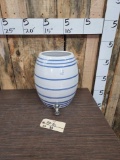 3 Gallon Blue Banded Stoneware Crock Water Cooler