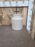 Wire Handled Stoneware Jar With Lid