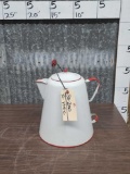 Vintage Porcelain Enamel Coffee Pot