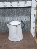 Vintage Porcelain Enamel Coffee Pot