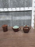 Pottery Tea Pot , Jar & Handle Jar