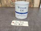 Wesson Oil Stoneware Beater Jar
