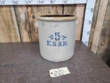 5 gal E.S.& B. Stoneware Crock