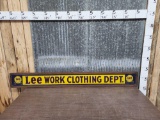 Vintage Lee Work Clothing Department Advertising Sign