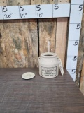 Advertising Stoneware Crock Jar Boston