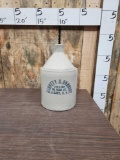 1 Gal. Advertising Whiskey Stoneware Crock Jug Albany New York