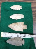 4 Nice Arroheads Native American Artifact