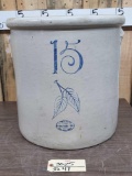 15 Gal. Union Stoneware Crock Red Wing