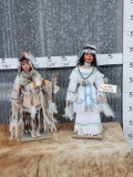 Pair Of Native American Ceramic Dolls