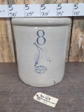 8 gal Union Stoneware Crock Ski Oval