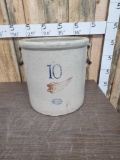 10 gal Union Stoneware Crock Red Wing