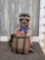 Raccoon With A Basket Full Of Snacks Taxidermy