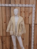 Waist Length White Mink Coat