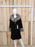 Shaved Beaver & Fox Fur 3/4 Length Coat