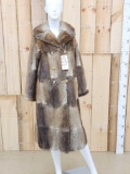 Vintage Beaver & Muskrat Full Length Fur Coat