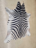 Zebra Print Cow Hide Taxidermy