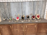 17 Sets Of Whitetail Antlers On Skull Plate & Plaques