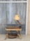 Antler End Table With Lamp