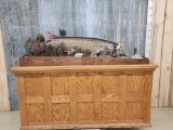 Spectacular Tiger Muskie Eating A Walleye Reproduction Pedestal Mount Fish Taxidermy