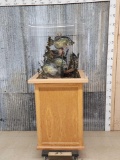 5 Big Reproduction Crappies Schooling Around Driftwood Pedestal Taxidermy Mount
