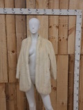 White Mink Stephen Burrows Designer Waist Length Fur Coat