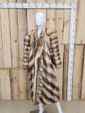 Exotic Tanuki Full Length Fur Coat