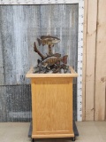 3 Reproduction Smallmouth Bass schooling Around Driftwood Pedestal Mount Fish Taxidermy