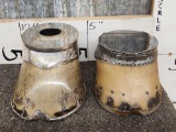Vintage Taxidermy Horse Hoof Stash Box & Candle Holder Set