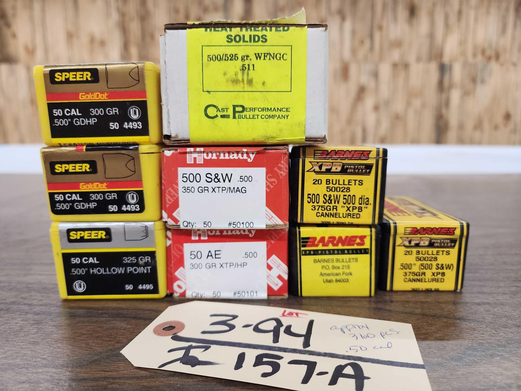 About 360 50cal Bullets Projectiles Reloading | Proxibid