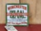 Porcelain Winchester Rim Fire Cartridges Advertising Sign