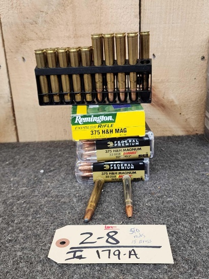 50 Rounds Of 375 H&H Mag Ammunition