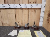 3 Michael Boyett Pewter Sculptures