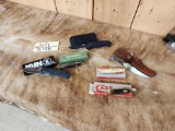 Group Of 6 Folding & Fixed Blade Knives