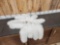 10 Arctic Fox Tail Keychains Taxidermy