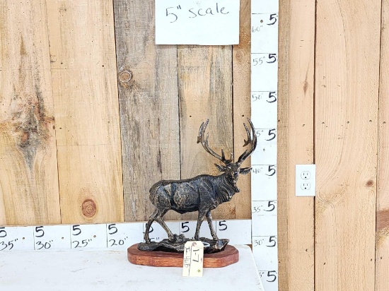 Cast Aluminum Elk Sculpture