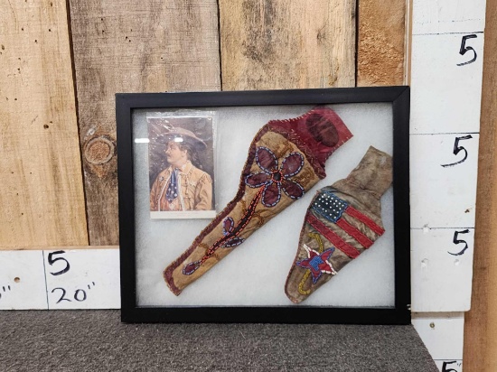 Vintage Beaded Gun Holster & Knife Sheath Display