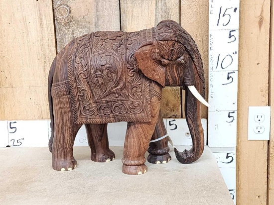 Hand Carved Wooden Elephant