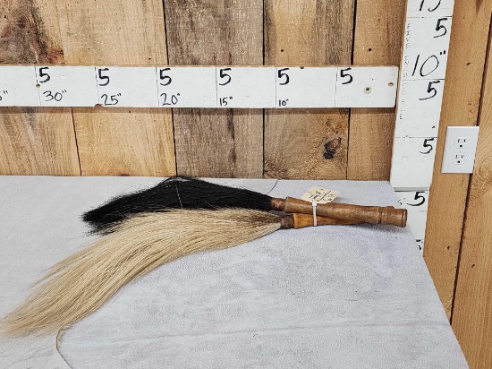 Pair Of African Tail Fly Swatters Taxidermy