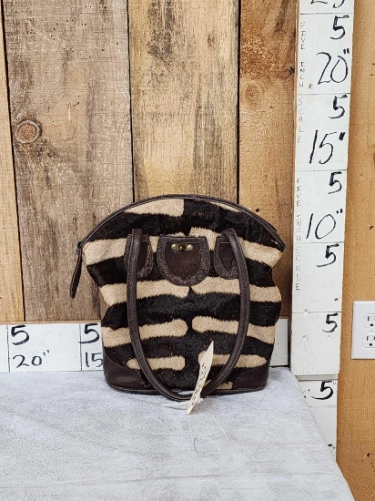 Authentic Zebra Skin Purse Taxidermy