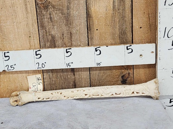 Hand Carved African Giraffe Leg Bone Taxidermy