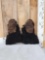 Pair Of Vintage Cowboy Woolly Gauntlet Mittens
